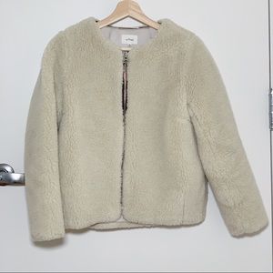 Aritzia Wilfred Faux Fur Teddy Jacket